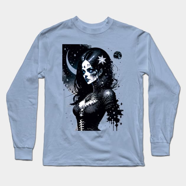 Zombie Girl - Dia De Los Muertos Long Sleeve T-Shirt by Absinthe Society 